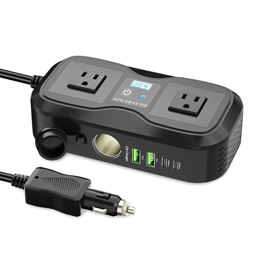 Car Power Inverter DC 12V to 110V AC Car Plug Adapter with AC Outlet (200W)
