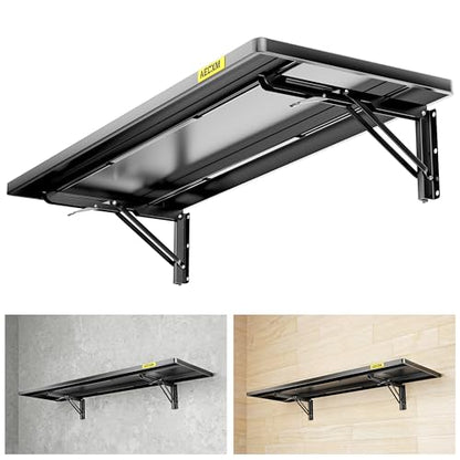 1.2x3ft Adjustable Rail Type Folding Storage Rack Shelf (1.2x3ft / Black)