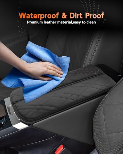 for 2022 2025 2026 BMW iX Center Console Cover Armrest Box Cover for 2025 2026 iX (BMW iX Black Thickened)