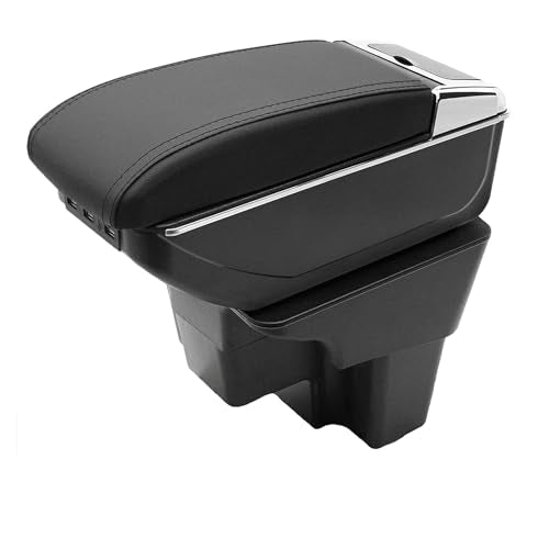 Car Armrest Box for KIA Stonic Rio 3 2018 (7 USB Ports / Black Thread)