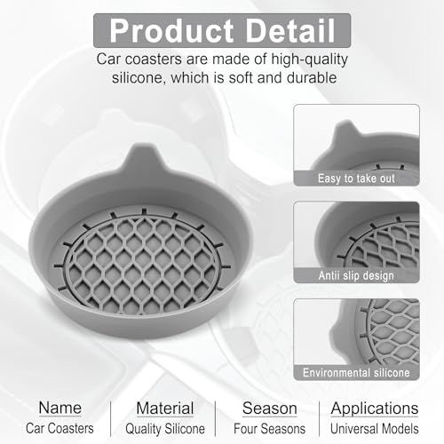 Car Cup Holder Coaster (Gray)