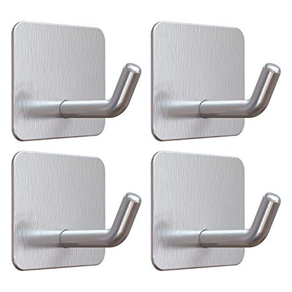 Adhesive Hooks for Shower Wall (Silver)