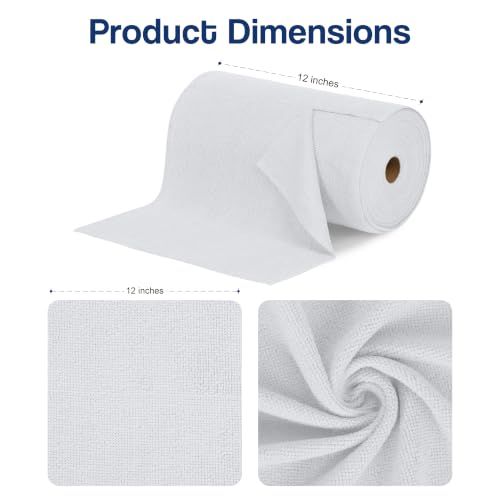 Microfiber Cleaning Cloth Roll (75 Count (Pack of 1) / White)