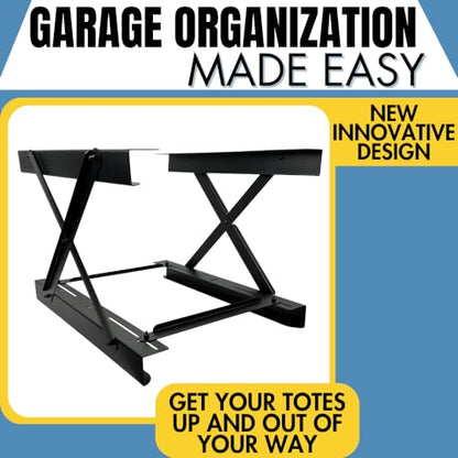 Dual Rail Heavy Duty Overhead Garage Storage System (Stacking 2 Bin)
