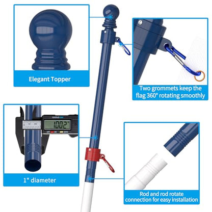 Flag Pole Upgraded Bracket (Blue&White&Red)