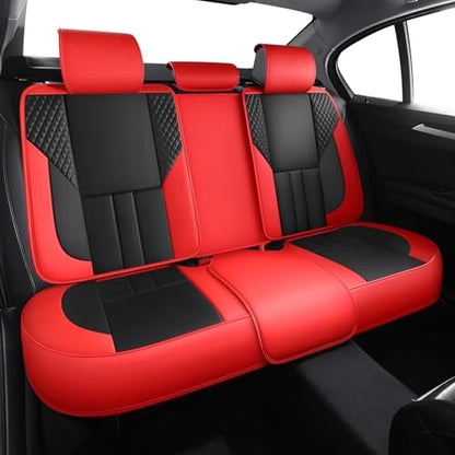 Universal Car Seat Covers for SUVs Sedans Trucks Redblack (Red / Full-Set)