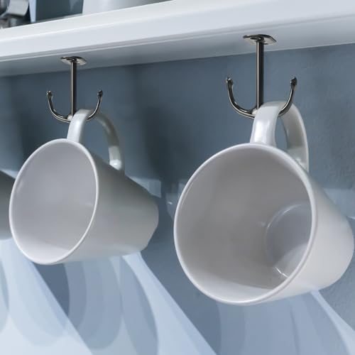 Anchor Two Prong Ceiling Hook for Closet Top Bathroom Kitchen Cabinet Garage Pack of 8