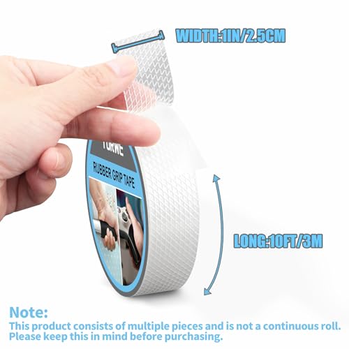 Rubber Grip Tape (1In x 10Ft / Clear)