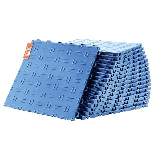 Garage Floor Tiles 12 x 12 x 0.53 inch (50 Pack Tile / Blue)