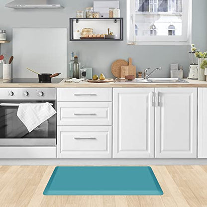 Kitchen Mat Cushioned Anti Fatigue Rug Standing and Comfort Floor Mats (Green / 28"L x 17.3"W x 0.5"Th)
