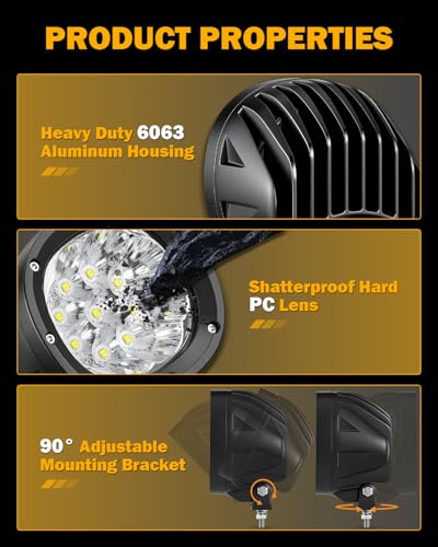 P4 Series 4 Inch White LED Driving Light (P4 Series-White Spot Beam)