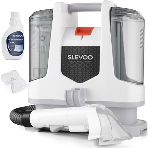 400W 18Kpa Carpet Cleaner Machine with 1 Bottle Cleaning Solutions (White)