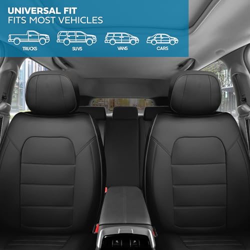 Curated Black Label Napa Leather Seat Covers for Cars & SUVs (Black Label – Set / Full Set)
