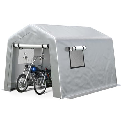 8x10 ft Carport Heavy Duty Tent with Roll (Gray / 8x10ft)