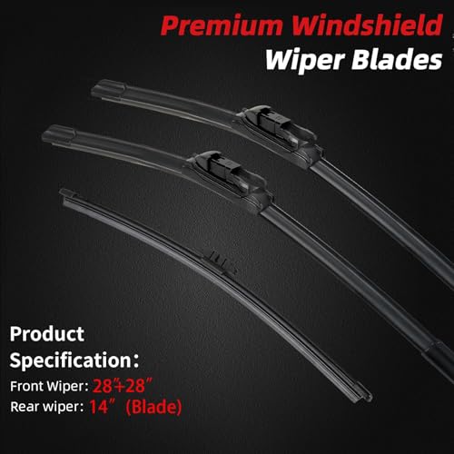 Premium Windshield Wiper Blades (28"+28"+15")