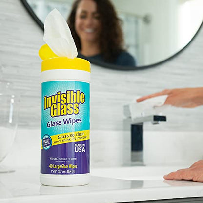 Large Glass Cleaning Wipes (40 Count (Pack of 2))