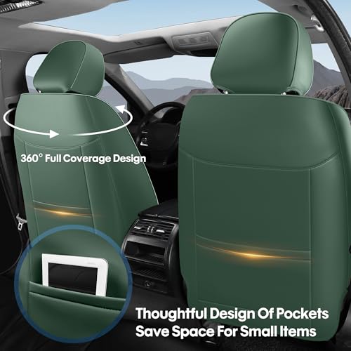 Front Seat Covers (FRONT PAIR / GREEN&BLACK)