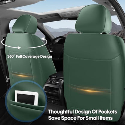 Front Seat Covers (FRONT PAIR / GREEN&BLACK)