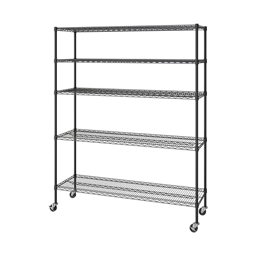 UltraDurable 5 (Black / 5-Tier Shelving, 60" W x 18" D)