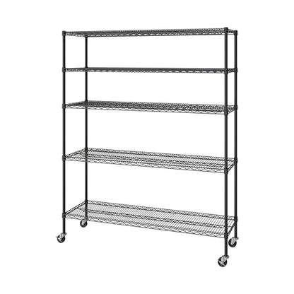 UltraDurable 5 (Black / 5-Tier Shelving, 60" W x 18" D)