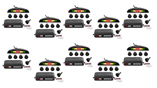 New 4 Parking Sensors LED Display Car Reverse Backup Radar System 10 Pack (10 Pack)