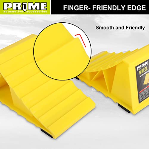 PR1ME Wheel Chocks with Non (wheel Chock 2 Pack)