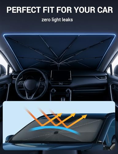 Custom Fit Windshield Sun Shade Umbrella for 2020 (Kia Soul 2020-2025 2026)