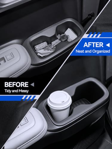 for Santa Fe Cup Holder 2024 2025 2026 Santa Fe Hybrid Accessories 5 Pcs Set Center Console + Second Door + Third Row Cup Holder Insert (for 2024-2026 Hyundai Santa Fe)