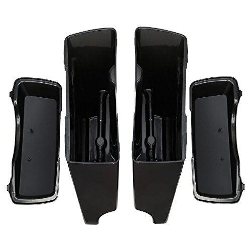 Motorcycle 5" Stretched Saddlebags Fit For Harley Touring 1993 (Unpainted Black / 5" Extended)