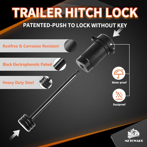 Trailer Tongue Coupler Lock 1 (Black / 1 Pack)