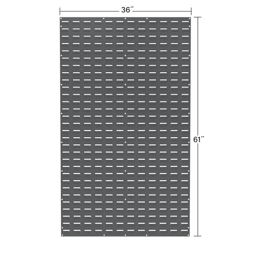30161 Heavy Duty Wall Mount Garage Storage Steel Louvered Panel (Beige / 36-Inch W x 61-Inch H)
