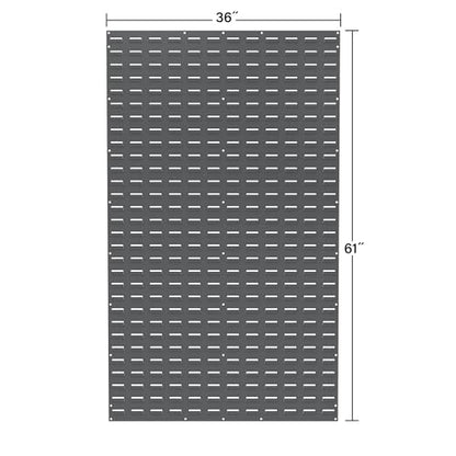 30161 Heavy Duty Wall Mount Garage Storage Steel Louvered Panel (Beige / 36-Inch W x 61-Inch H)