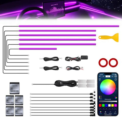 RGB Acrylic Interior Car LED Strip Light with Wireless APP (RGB Color 18 in 1)