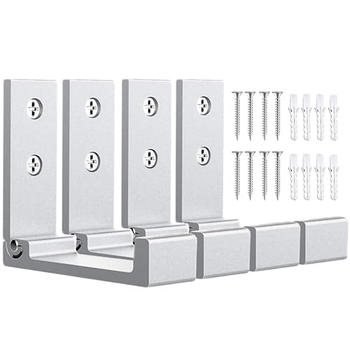 4pcs Folding Coat Hooks Heavy Duty Wall Hooks for Hanging Bags Hooks Headphone Holder No Rust Wall Mounted for Hat (Silver-4 Pack)