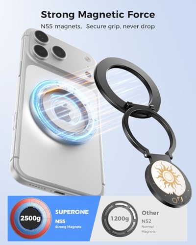 Upgraded Magnetic Phone Grip Sun (BK-Sun)
