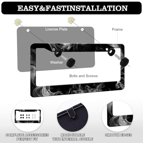 White Fog License Plate Frames (White Fog)