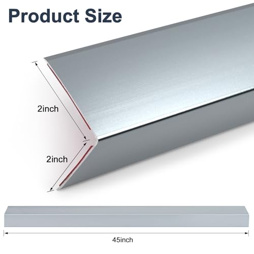 4PCS 45" Aluminum Metal Corner Protectors (4pack-45.0 x 2.0 x 2.0 in / Gray Blue)