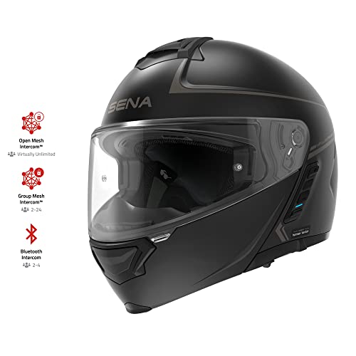 Impulse DOT Flip Up Modular Bluetooth Helmet w (Matte Black / Medium)