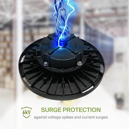 150W LED High Bay UFO Lighting (Black)