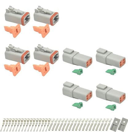 4 Sets 4 Pin DT Waterproof Connector Kit (4PIN 4SET)