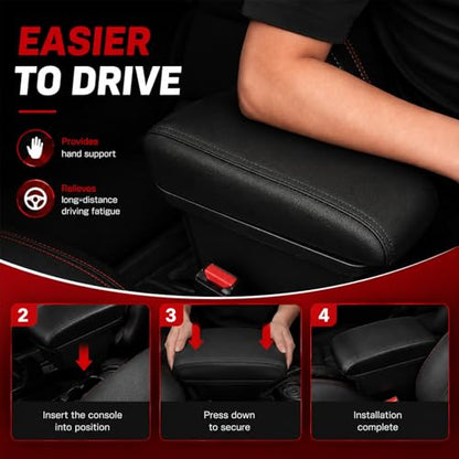 Car Armrest Box Compatible with Honda Fit Jazz Hatchback 2009 (with USB Ports)