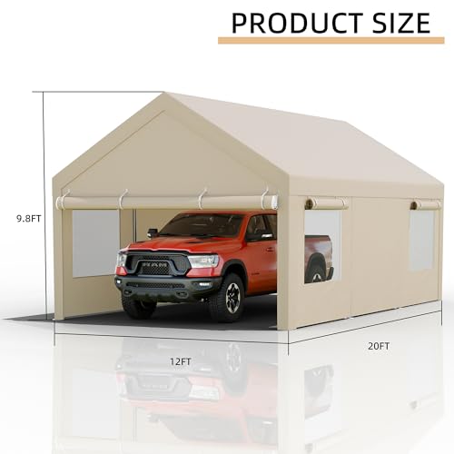 JY QAQA 12x20 FT Heavy Duty Carport