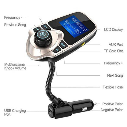 Bluetooth 5.4 Car Adapter (Golden)