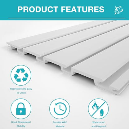 Slatwall Panel Wall Storage Systems (4x4ft / White)
