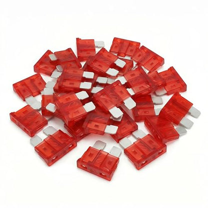 80Pcs) 10 Amp Standard Fuse, 10A Car Blade Fuses for Car/RV/Truck/SUV/Motorcycle/Boat (10A)