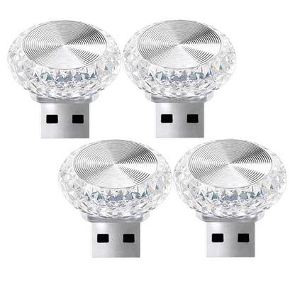 4PCS USB LED Car Interior Atmosphere Lamp (Multicolor Quick Flash)