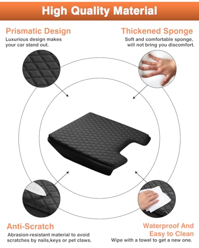 Custom for 2026 2025 Ford Expedition Platinum Center Console Cover Armrest Cover for Expedition Accessories Armrest Cushion Pad Leather Middle Console Cover Seat Box Protector Anti (Size for Ford Expedition Platinum 2025-2026)
