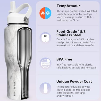 40oz Stainless Steel Water Bottle (Marbling / 40 Ounces)