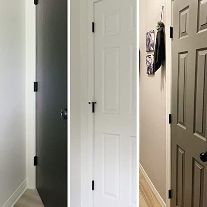 Rounded Door Hinges Matte Black 3.5" 5 (Matte Black-Rounded / 48 Pack)