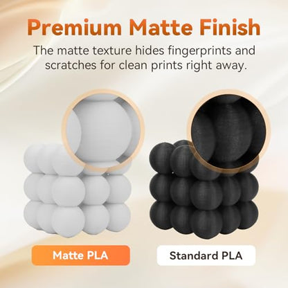 PLA Filament 1.75mm + (Matte White)